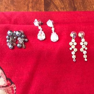 Earrings! Perfect for holiday parties! 3 sets!